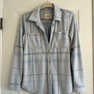 Thread & Supply Light blue and Gray Checkered Utility Jacket
